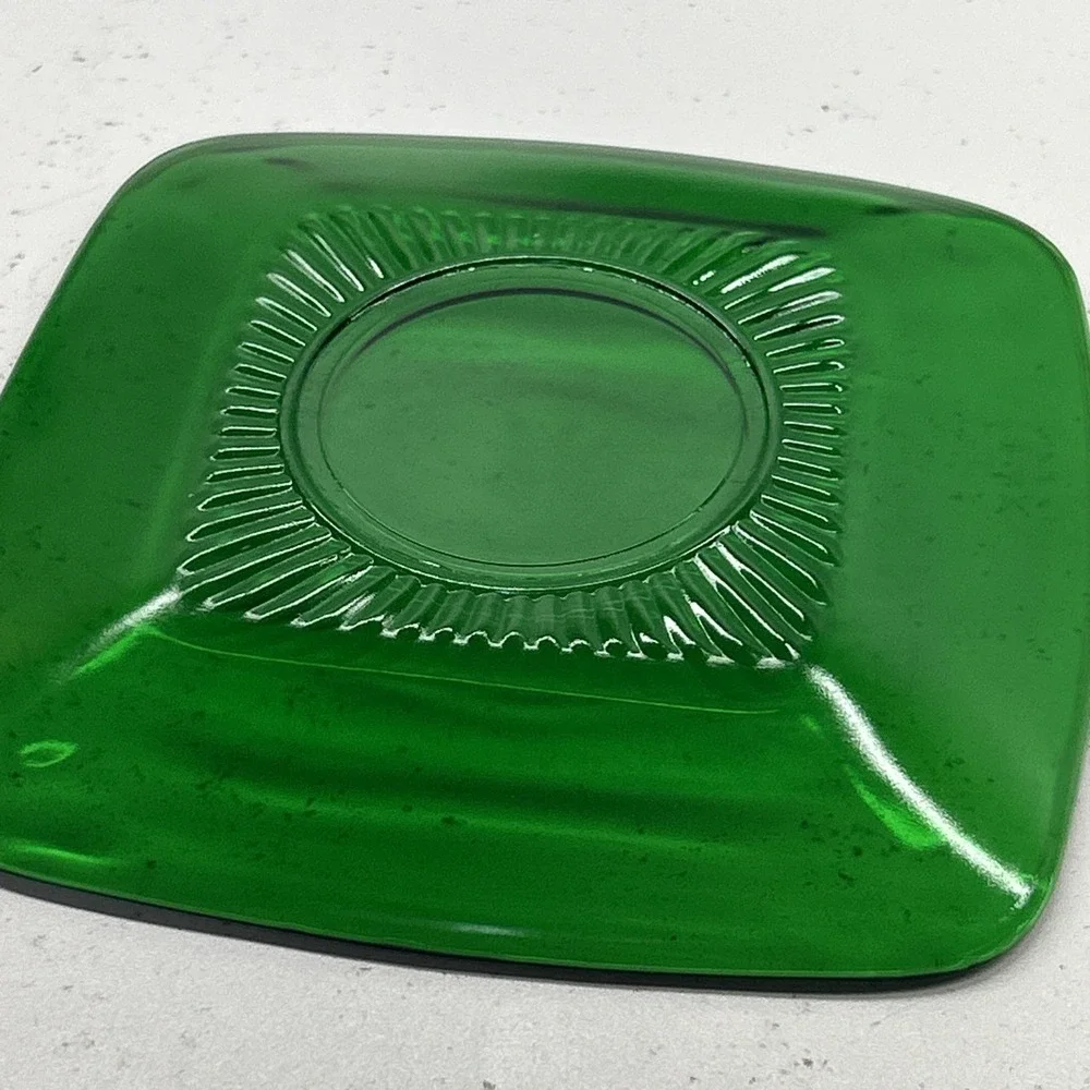 Vintage Anchor Hocking Charm Forest Green 5.5